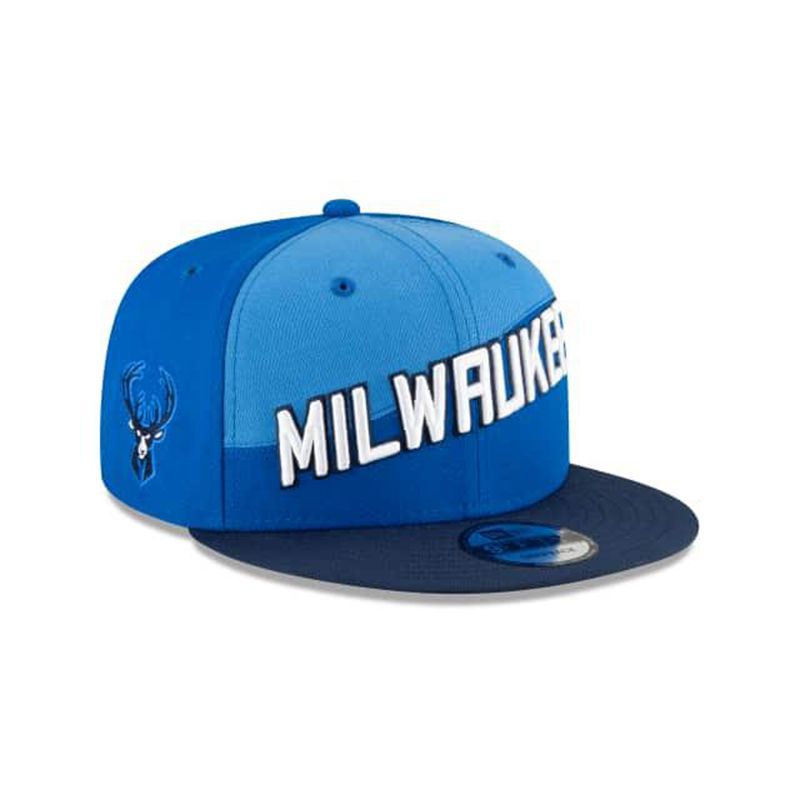 NBA Milwaukee Bucks City Edition 9Fifty Snapback (CXI9765) - Blue New Era Caps